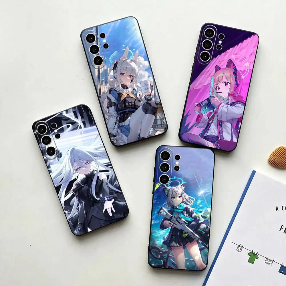 Blue Archive gift  Phone Case Black Silicone Soft For Samsung S26,S25,S24,S23,S22,S21,S30,Ultra,Plus,Fe,Lite