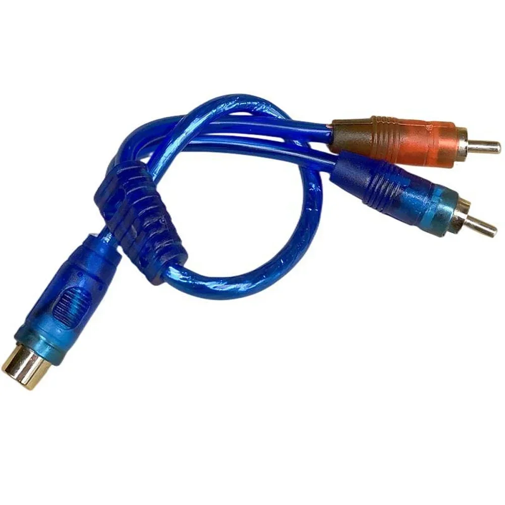 سيارة RCA كابل الصوت 1 أنثى إلى 2 ذكر كابلات الحبل "Y" الفاصل محول كابلات للكمبيوتر اكسسوارات إلكترونيات السيارات #6