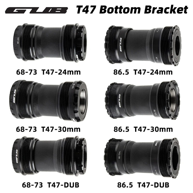 MTB Road Bike T47-24/30mm/DUB Threaded BB Ceramic Bottom Bracket Shell Width 68/73mm for Shimao/SRAM/SRAM-DUB Bicycle Cranksets