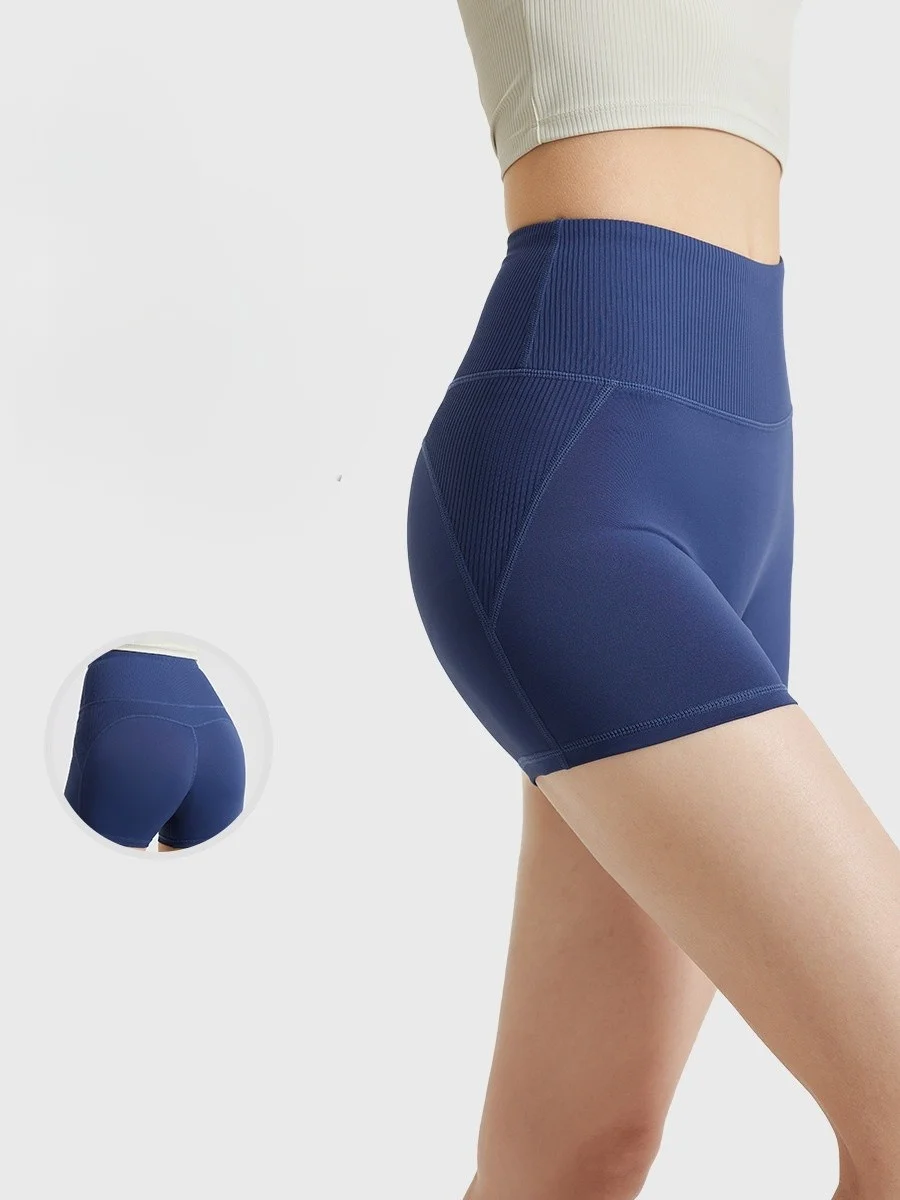 Yoga Shorts Gym Woman Fitness Sports Leg Women Side Workout Running Detail Elastic Print Tight-Fit Sport Athletic Bright Light