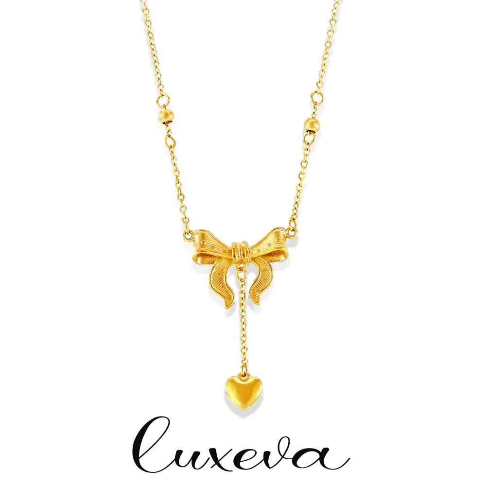 

Luxury Heart Shaped Women's Necklace Butterfly Pendant Necklace Stainless Steel Gift For Girlfriends Romantic Necklace