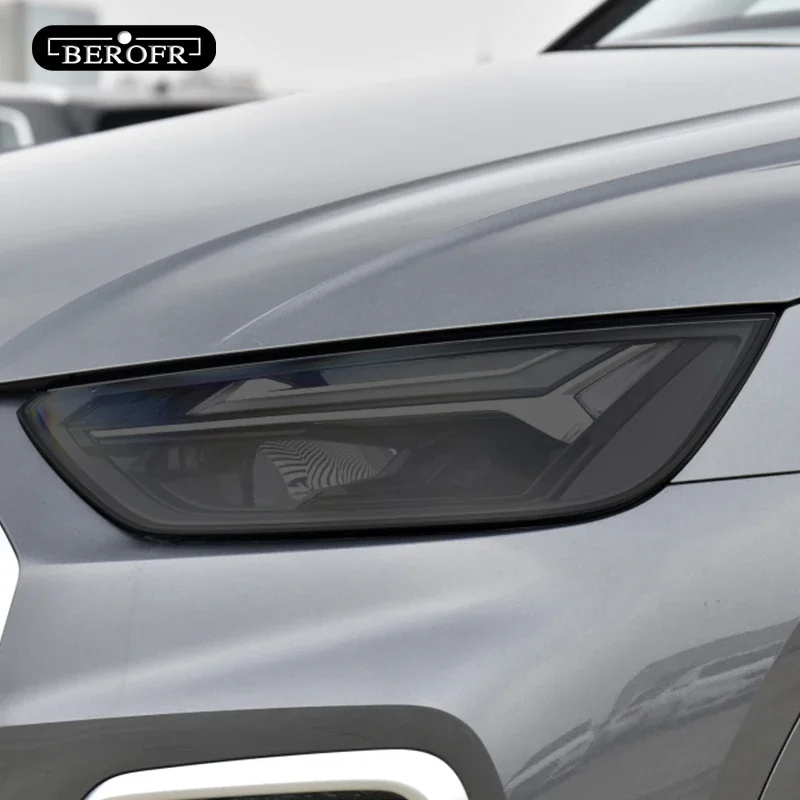 

2 шт. для Audi Q5 SQ5 Quattro Facelift 2021, оттенок автомобильных фар, дымчатая черная защитная пленка, прозрачная наклейка из ТПУ, аксессуары