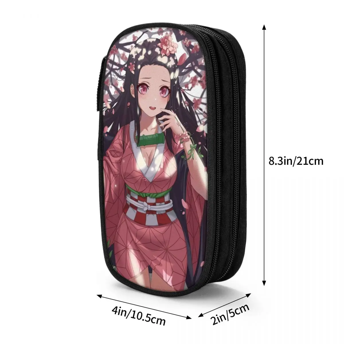 Imagem -06 - Kamado Nezuko Demônio Slayer Lápis Cases Anime Caixa de Lápis Caneta Titular para Estudante Grande Capacidade Bolsa Escritório Acessórios Cosméticos