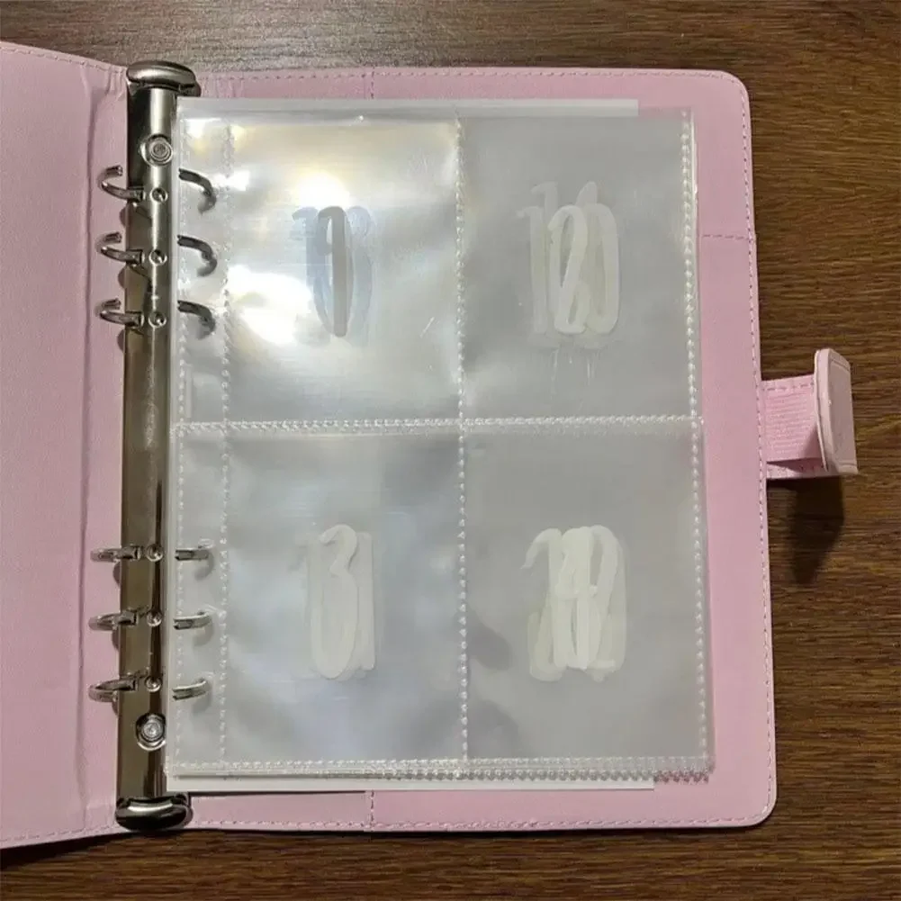 For 100 Envelope Challenge Binder A5 Cash Saving Book Double-Sided 00 Days Couple Savings Challenge Notebook Loose Page