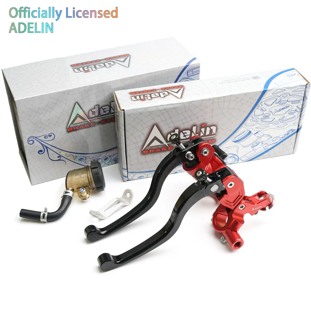 Zestaw Pompy Hamulcowej i Sprzęgła Radialnego Adelin z Dźwigniami i Uchwytami do Motocykli Honda Suzuki Yamaha Kawasaki oraz Elektrycznych Motocykli Terenowych