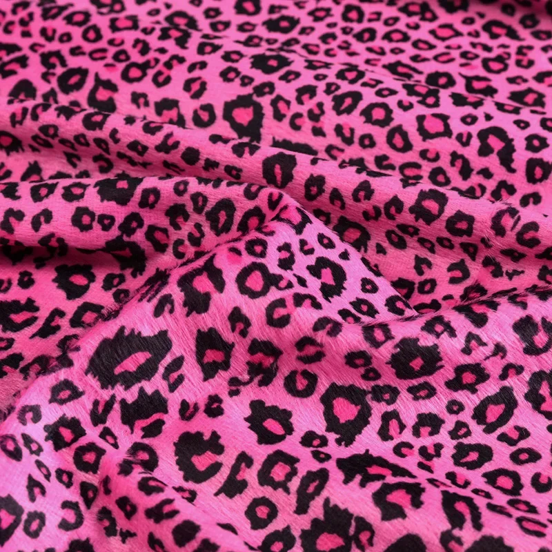 0.5/1/2 Yards Short Plush Animal Printed Fabric for Sewing Dolls Stage Performance Costumes Sofa Covers Handmade DIY Fabrics