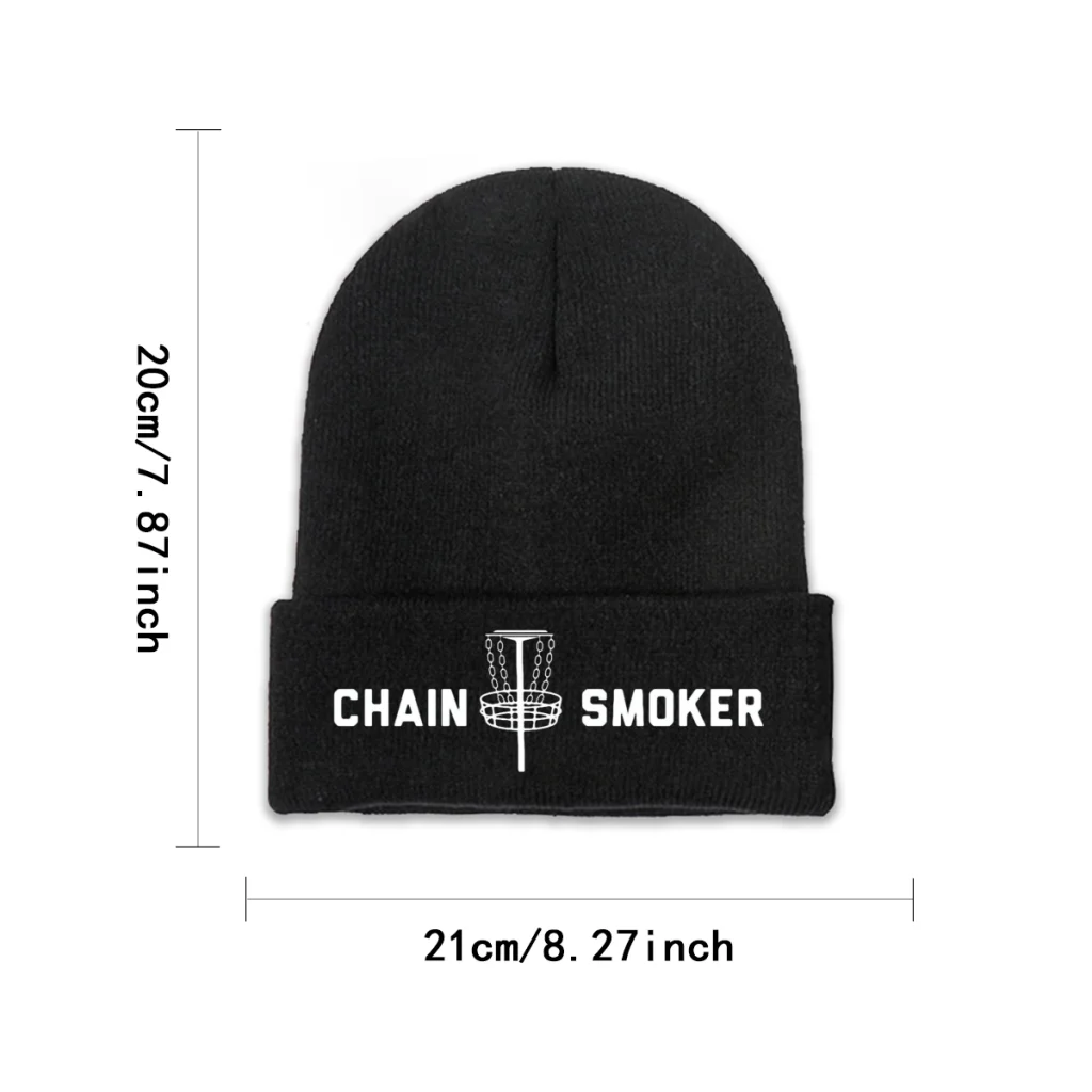 Disc Golf Baskets Throw Sport Skullies Beanies Caps Chain Smoker  Golfers Knitted Winter Warm Bonnet Hats Unisex Ski Cap