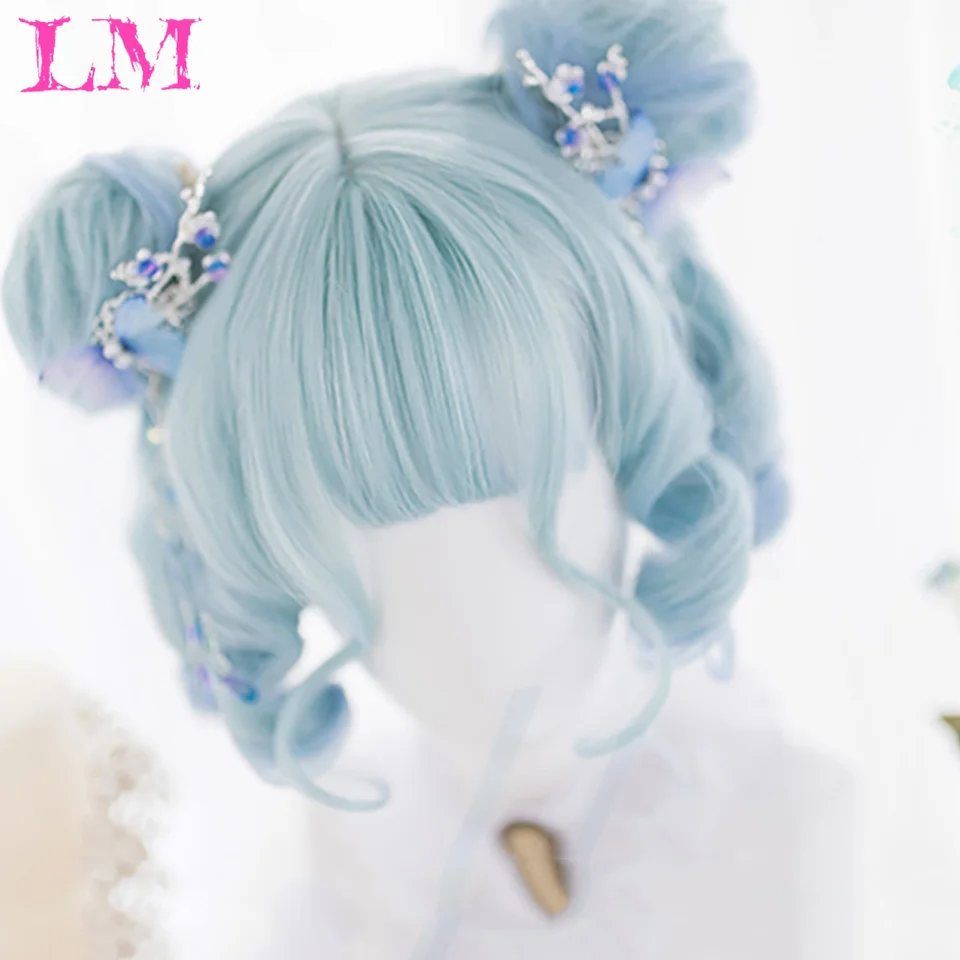 Parrucche sintetiche blu Ombre corte Bob dell'onda del corpo per le donne Natur sintetiche Bionda Cosplay Synthet Capelli naturali Lolita Parrucche п...