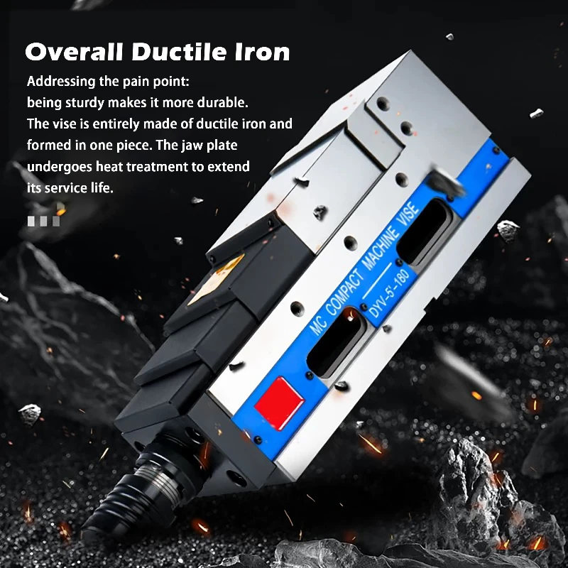 ملزمة هيدروليكية هوائية MC ملزمة فكية مسطحة دقيقة مركز التصنيع باستخدام الحاسب الآلي 6 بوصة زاوية ميكانيكية ملزمة مقاعد البدلاء الثابتة #6