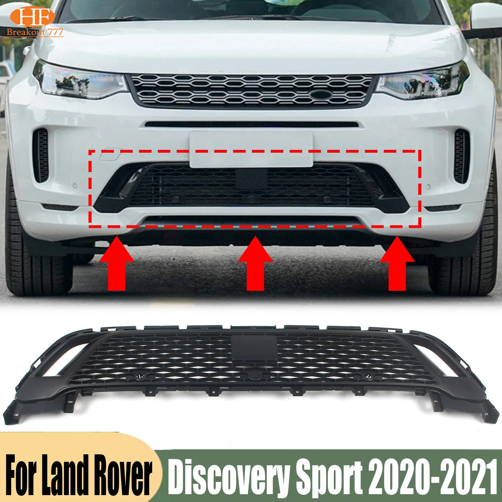 Car Front Bumper Grille Lower Mesh Grill For Land Rover Discovery Sport 2020-2021