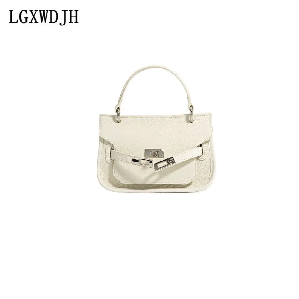 2024 Summer new women\'s handbag Premium Sense Niche Kelly Bag Zipper buckle all-match crossbody bags Flannel-lined Shoulder bag