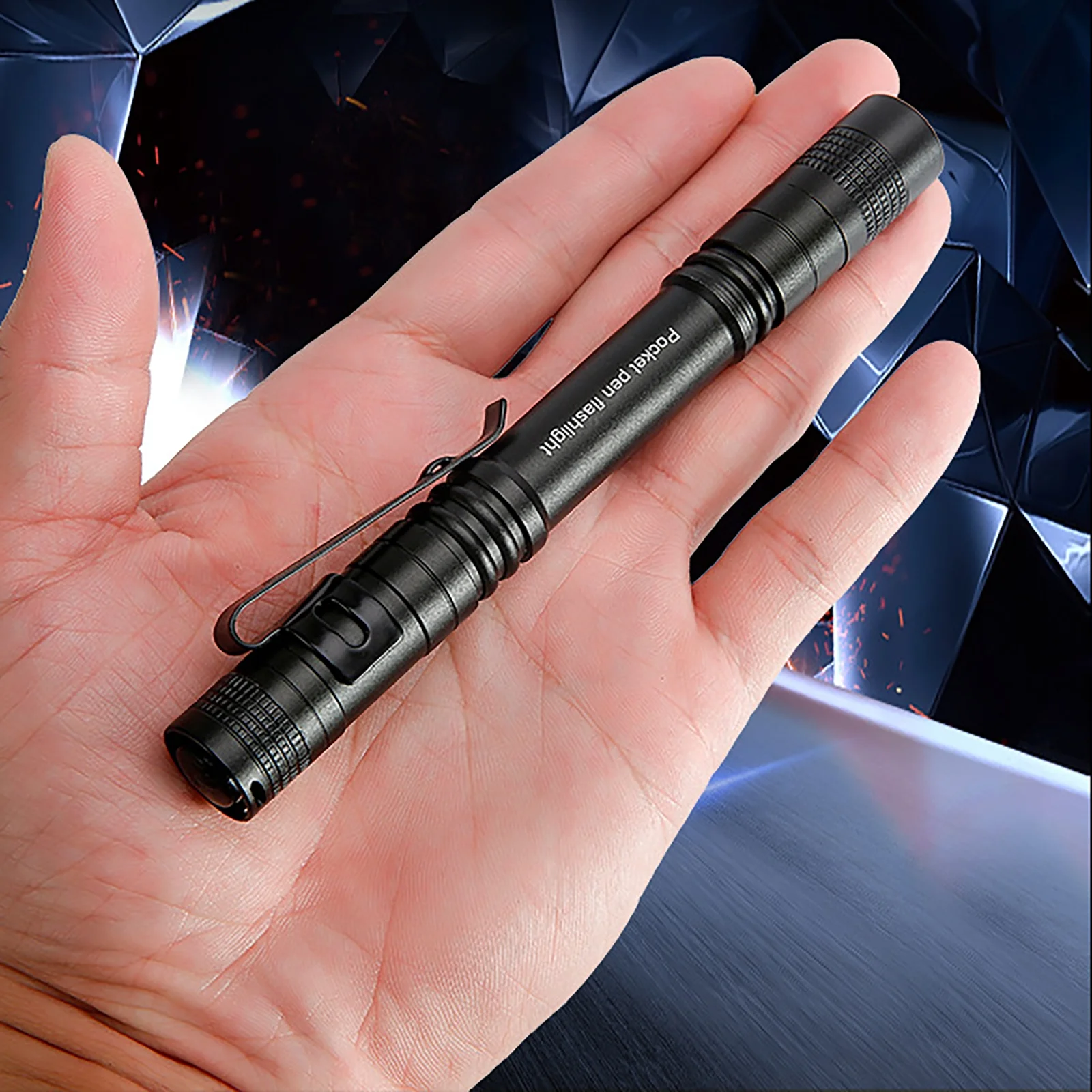 

Mini LED Flashlight 50000LM Ultra Bright Lamp Handy Penlight Torch Pocket Portable Flashlight Lantern Camping Work AAA Battery