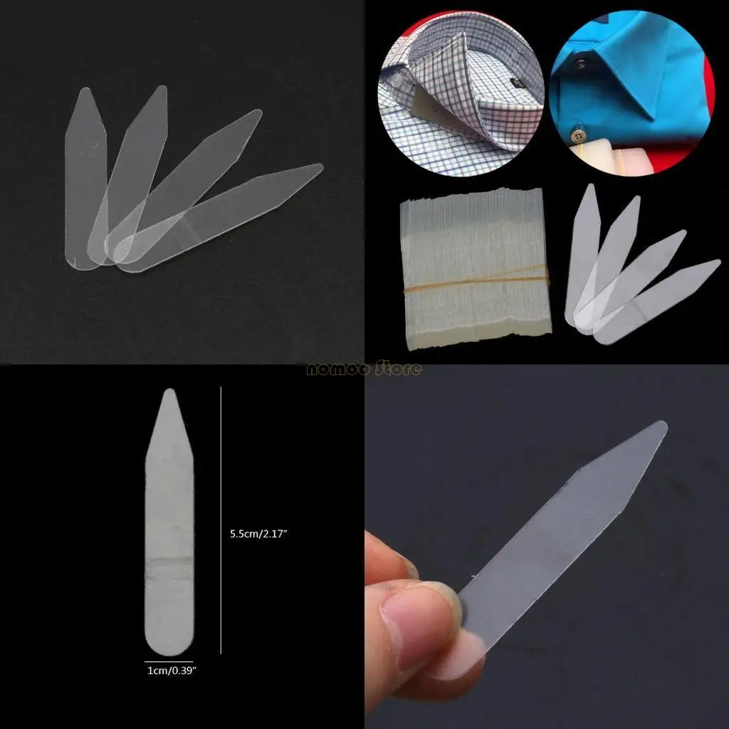 31BF 200 قطعة من طوق القميص الشفاف يدعم بقاء الياقة المقاومة لدرجات الحرارة العالية