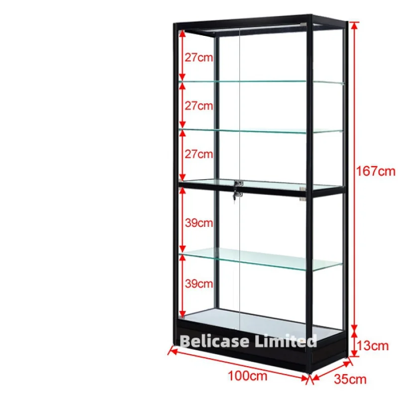 Vitrine en verre personnalisée, Cambre 402, T1 pour rouge à lèvres, stylo, étagère