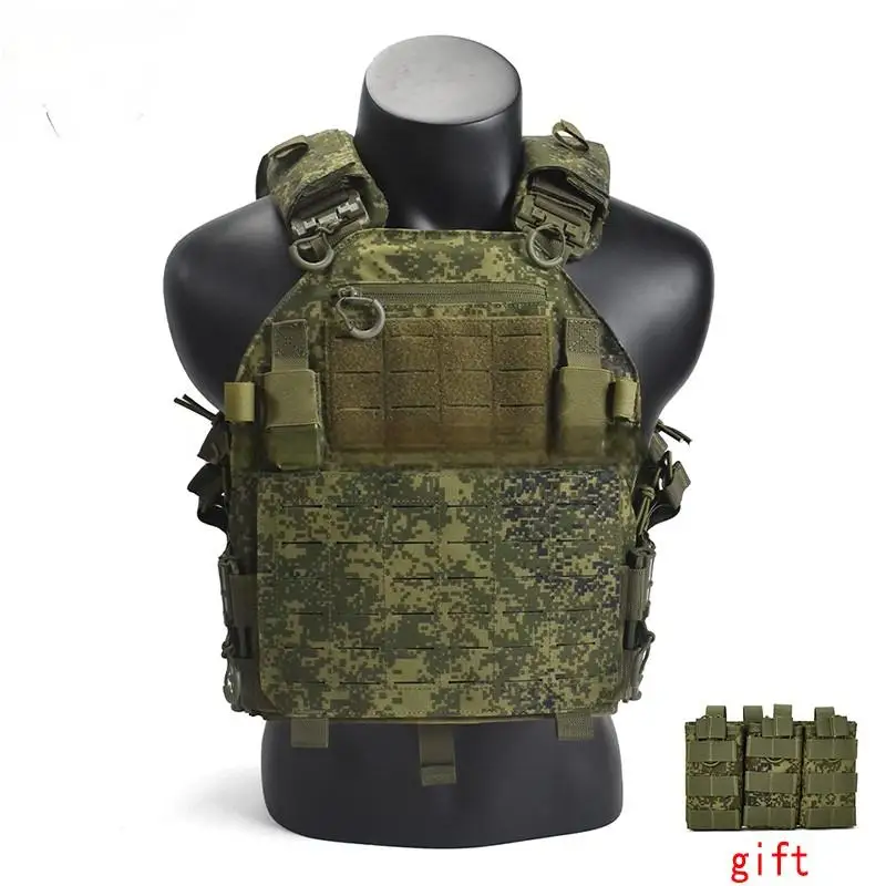 

530D Anti Splash Nylon laser Cutting MOLLE Russian Little Green Camouflage Tactical Vest
