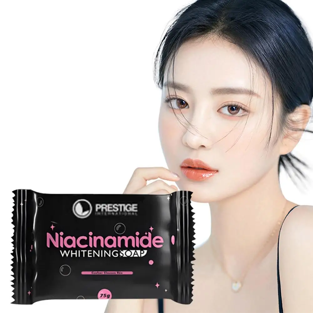 75g Niacinamide Brightening Soap ทําความสะอาดรูขุมขนไวท์เทนนิ่ง Exfoliating Rejuvenating Handmade Soap Moisturizing O4S6