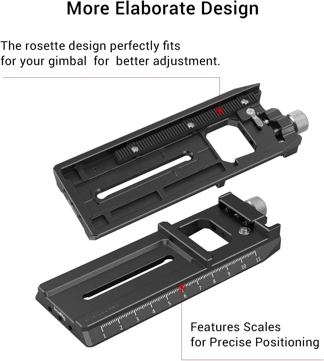 SmallRig Quick Release Plate for DJI RS 2/ RSC 2 / RS 3 / RS 3 Pro / RS 4 / RS 4 Pro Gimbal with Arca-Swiss Perfectly Match 3061