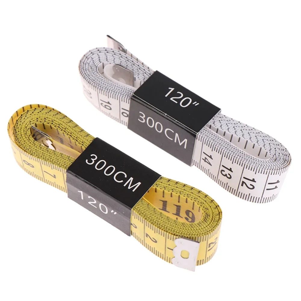 

Durable Soft 3 Meter 300 CM Sewing Tailor Tape Body Measuring Measure Ruler Dressmaking PVC Plastic Yellow High Quality