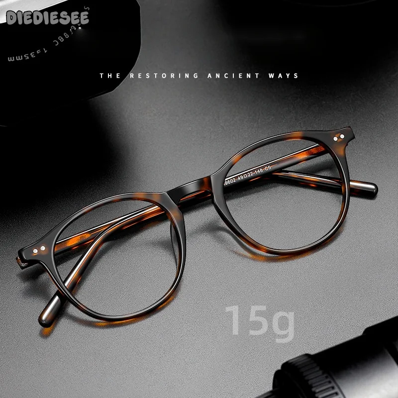 

DIEDIESEE Retro Anti Blue Light Tortoiseshell Plate Eyeglass Frame Can Be Matched With Myopia And Hyperopia Eyeglass Frames 9602
