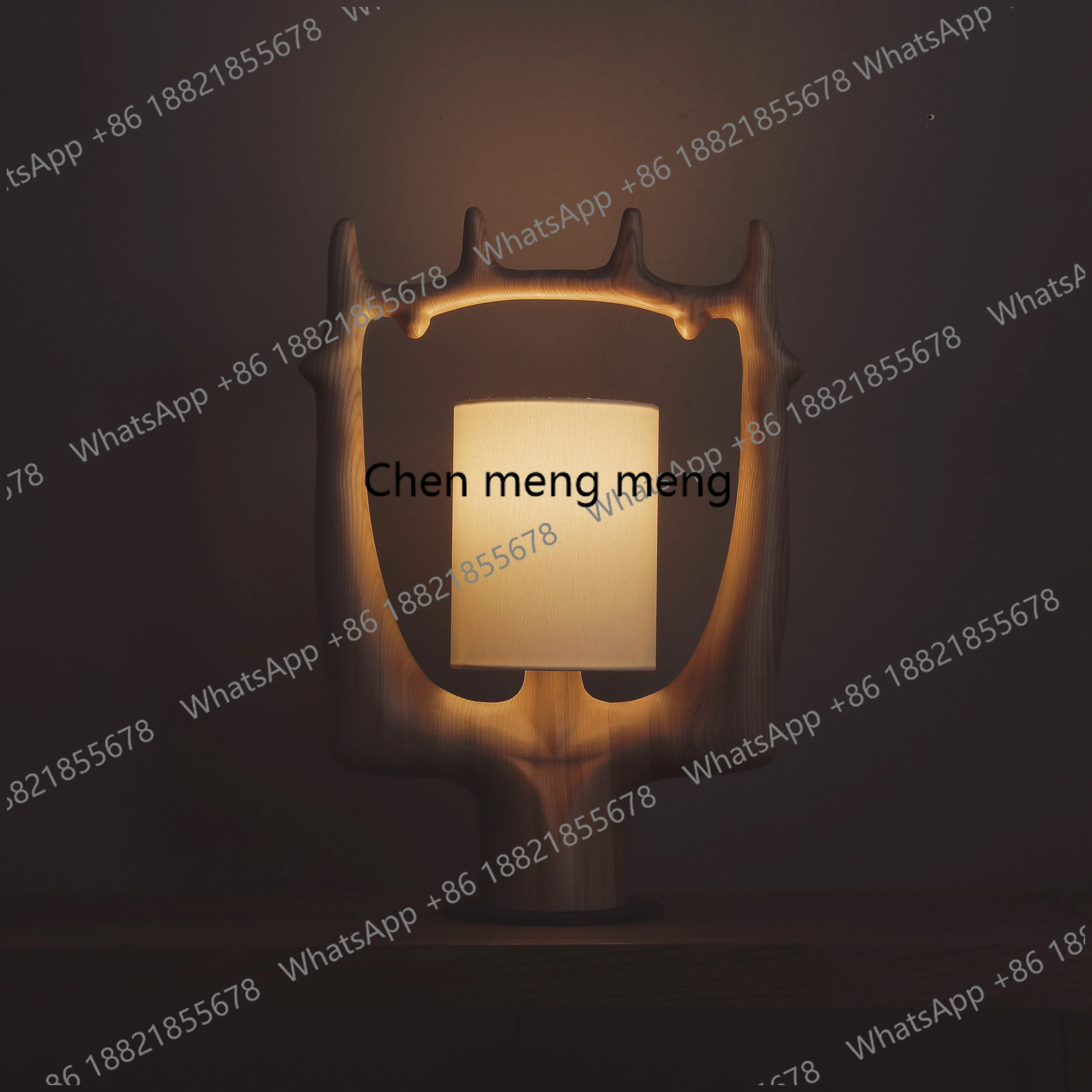 

Creative desk lamp Nordic medieval retro living room study bedroom premium solid wood