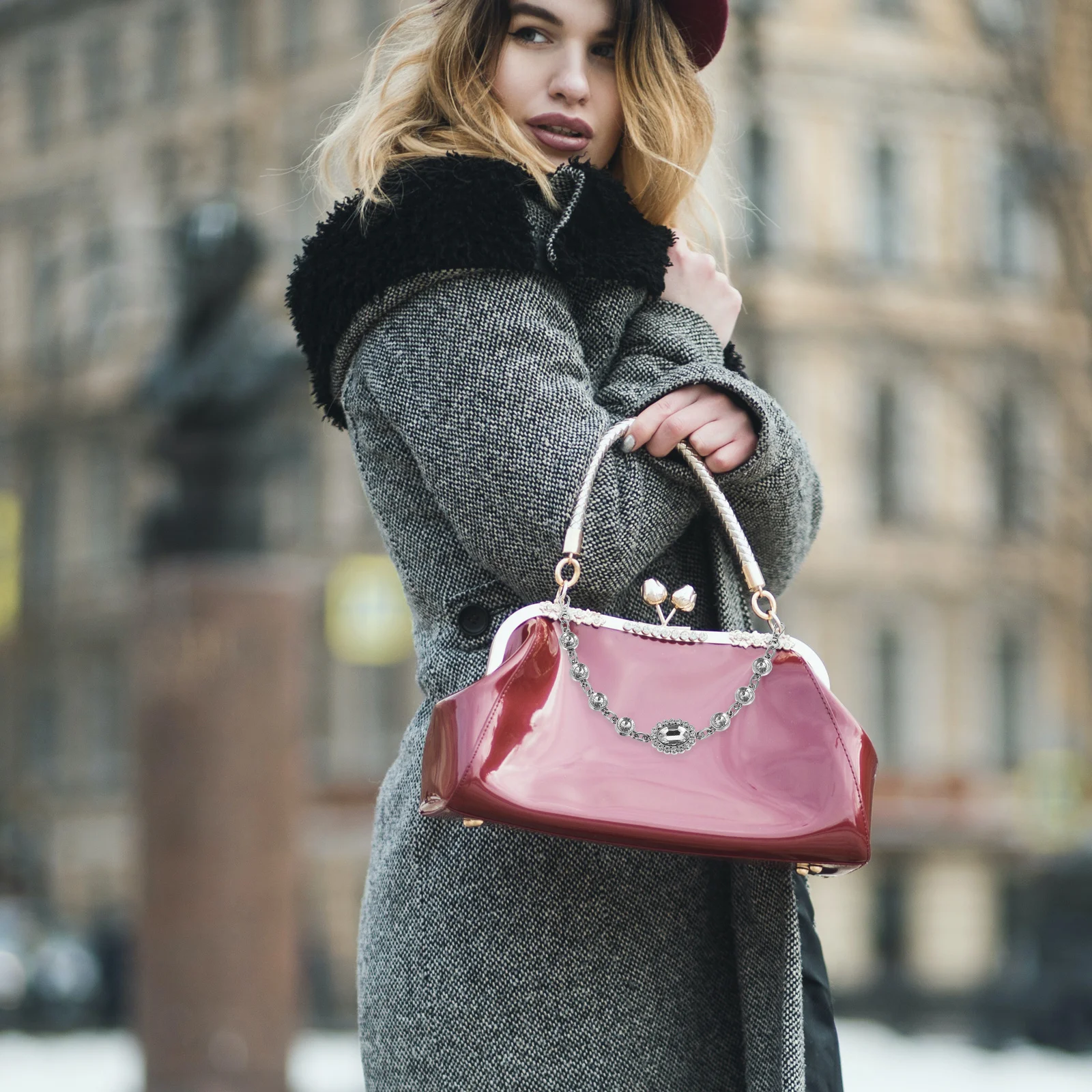 人工ラインストーンバッグチェーン丈夫な交換ストラップ DIY クラッチハンドル財布ショルダーチェーン軽量バッグ