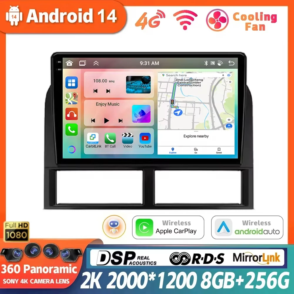 

Android 14 Car Radio Multimedia Video Player Navigation For Jeep Grand Cherokee II WJ 1998-2004 Autoradio Carplay Auto NO 2 Din