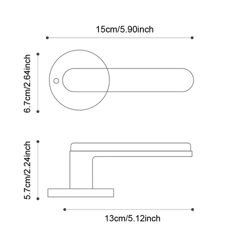 Inbäddad ficka skjutdörrskoppling Dörrhandtag Tryck och dra Osynligt dolt dörrhandtag Dolt handtag Handtag Kök 8 best sales handdörr - №4