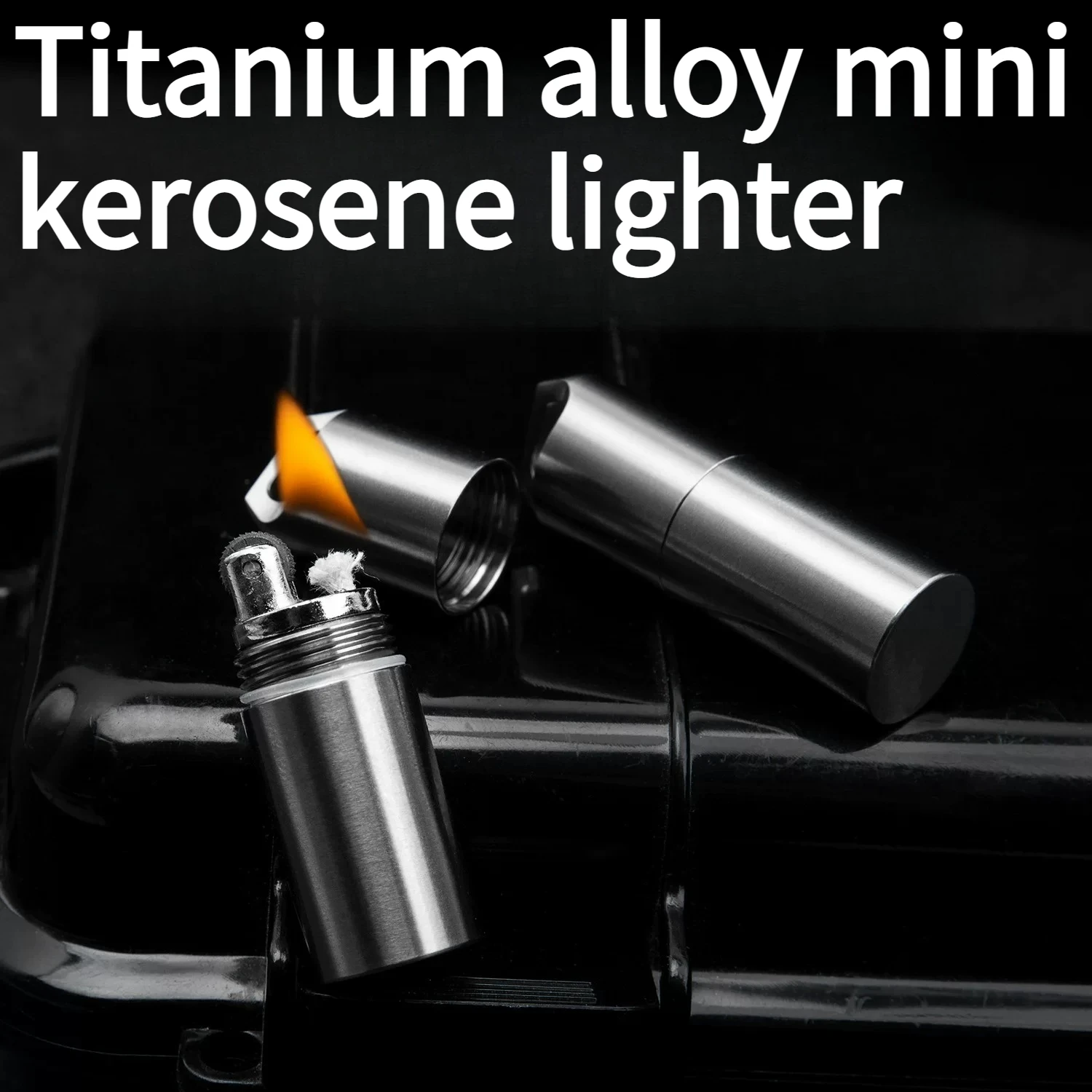 Titanium Alloy Mini Lighter Keychain Outdoor Portable Lighter Fashionable Hanging Accessory for Both Men and Women