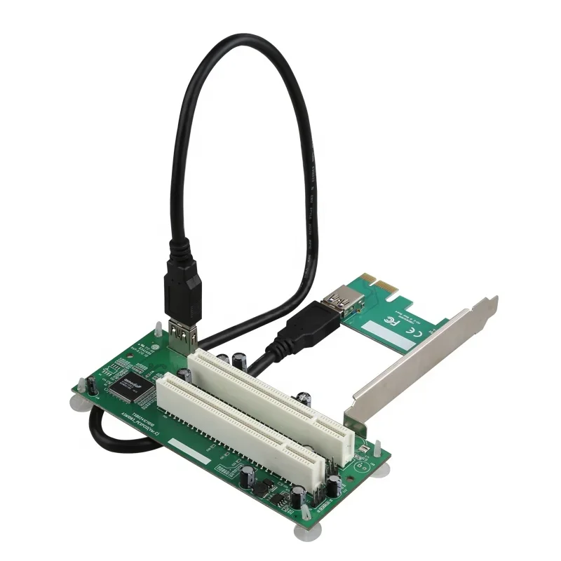 

Конвертер PCIe в двойной PCI, 2-слотовая карта для видеочипа ASM1083 Pcie X1, расширение, добавление к карте, поддержка звука карты захвата