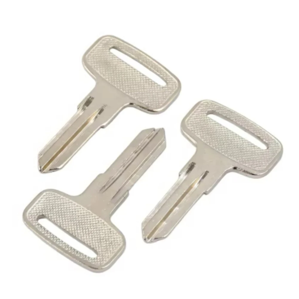 Metal Key Blanks Set Of 3 For Polaris For ATV Models With Key Code Series 20xx 21xx 67xx 68xx, Silver Replacement Ignition Key