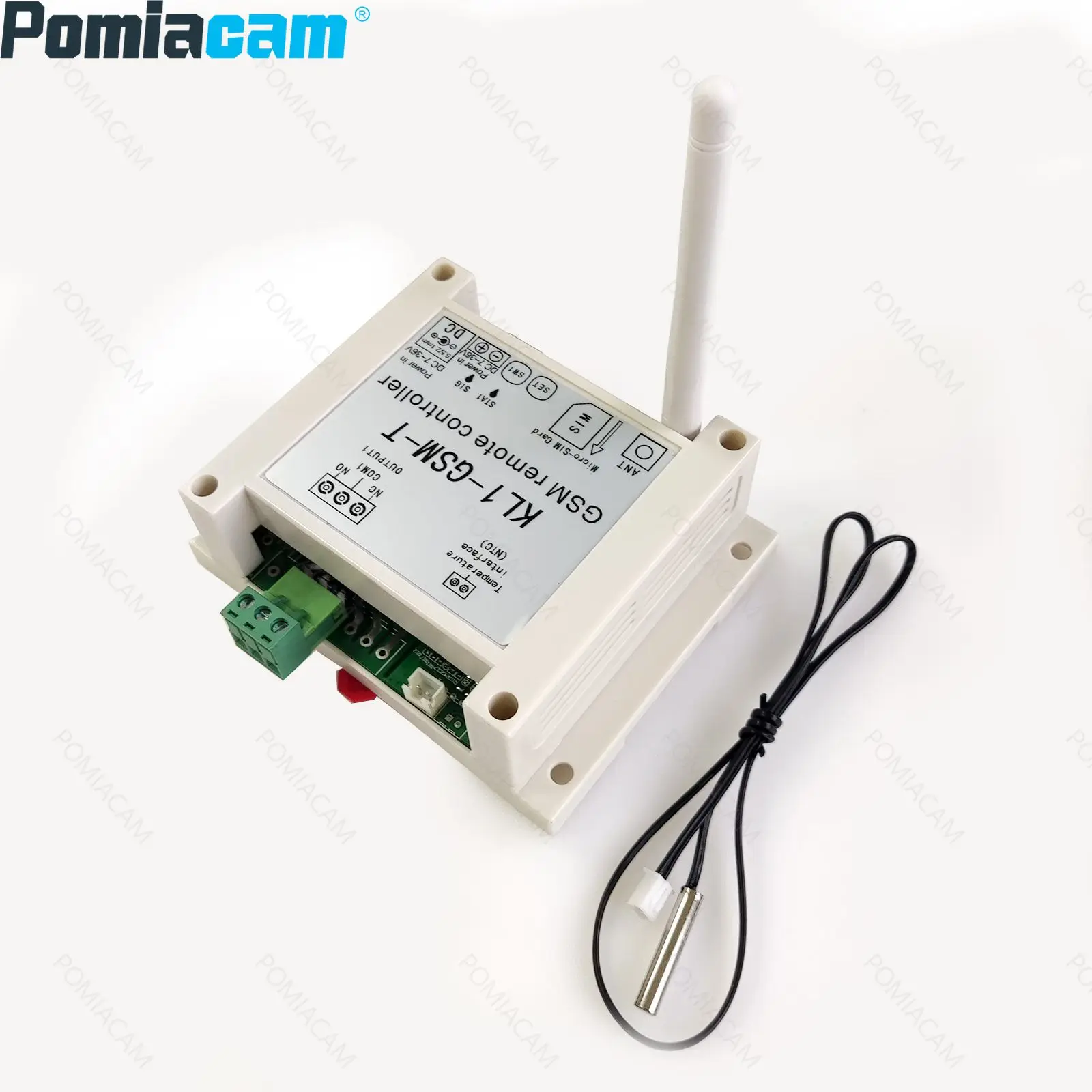 

KL1-GSM APP remote control GSM switch With NTC Temperature Sensor 135X142X43mm DIN35mm industrial rail installation Free call