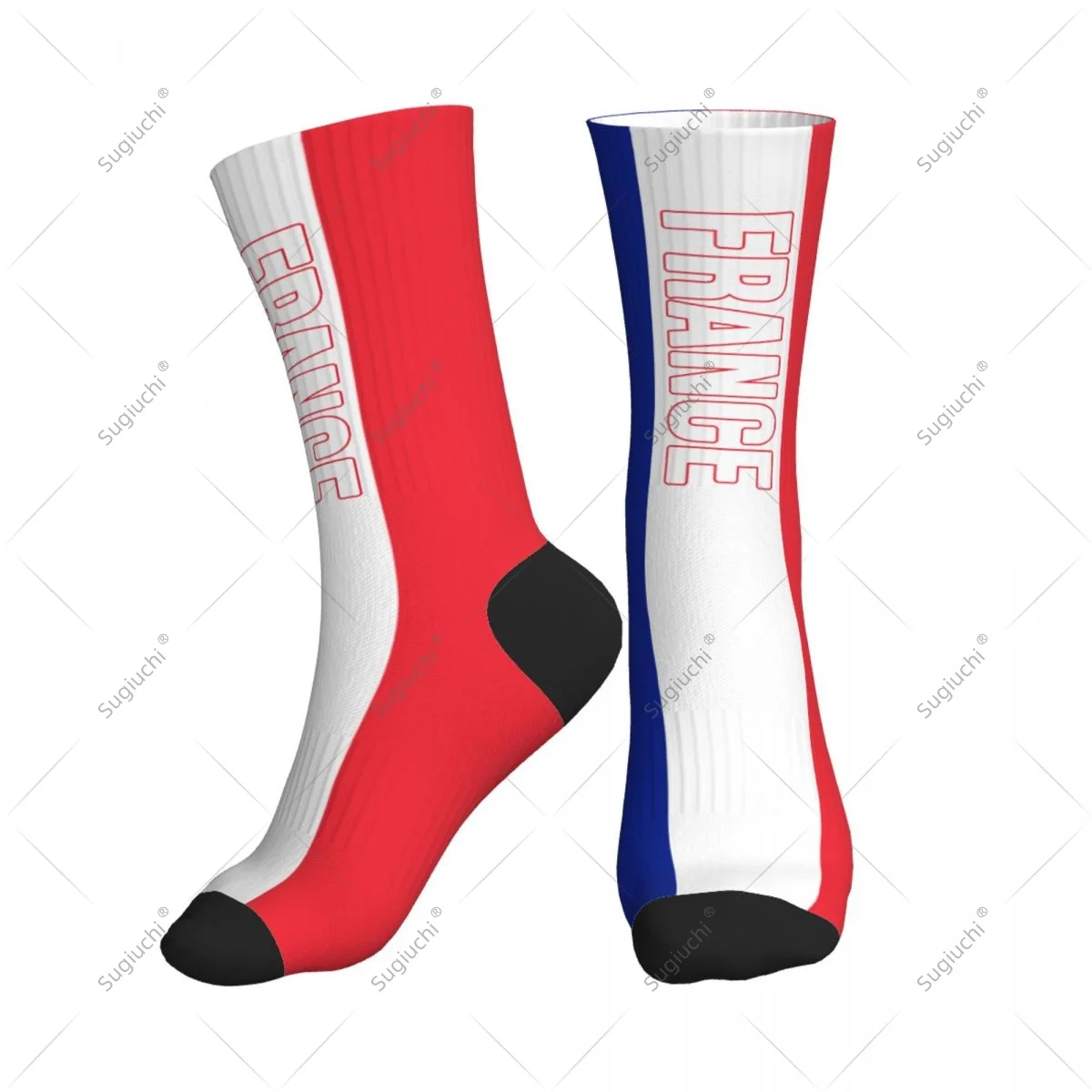 

Полиэстеровые носки до середины икры с 3D принтом флага Франции для мужчин и женщин, кавайные носки, уличные носки для скейтборда