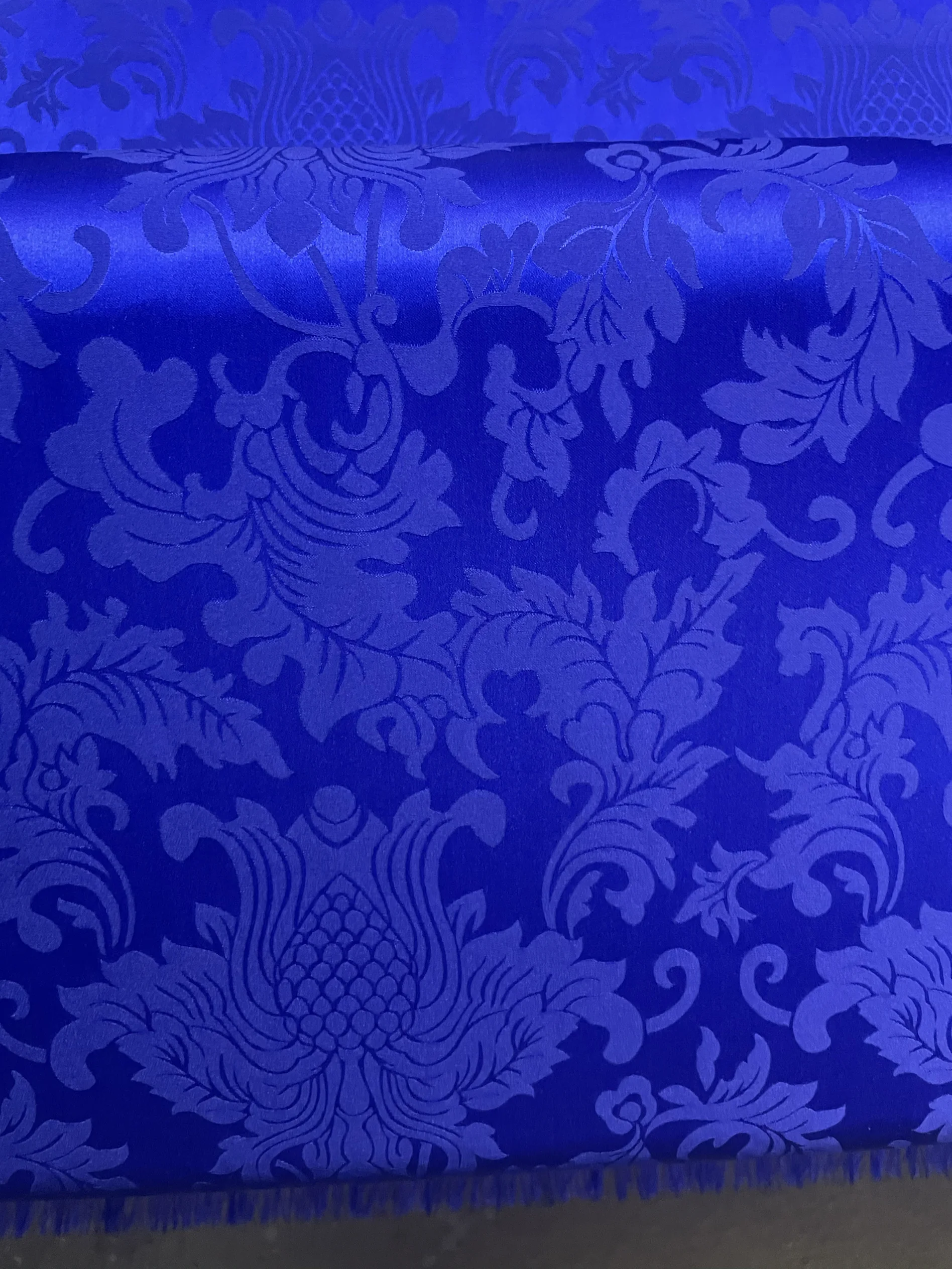 

New Chinese Style Silk Fabric 100% Silk 30 Momme Floral Satin Mongolian Robe Tibetan Costume Color Woven Design