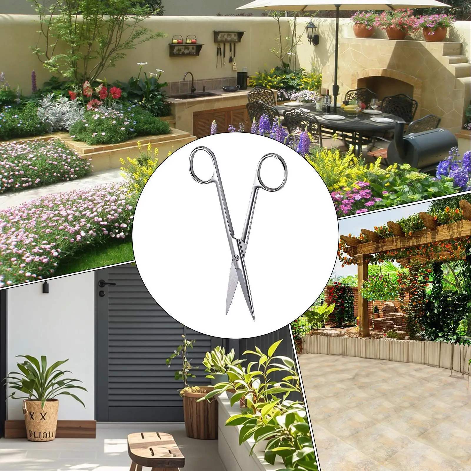 

Садовые ножницы из нержавеющей стали для точной обрезки растений, для использования в помещении и на улице, для двора, патио, веранды, газона