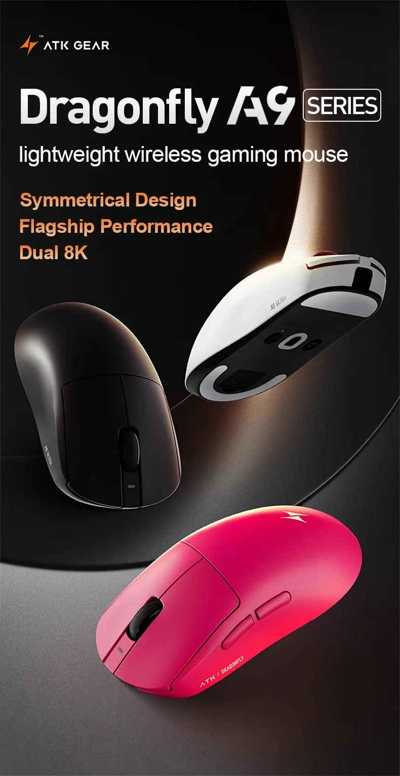 ATK Dragonfly A9 Plus Gaming Mouse 8K Polling Wireless