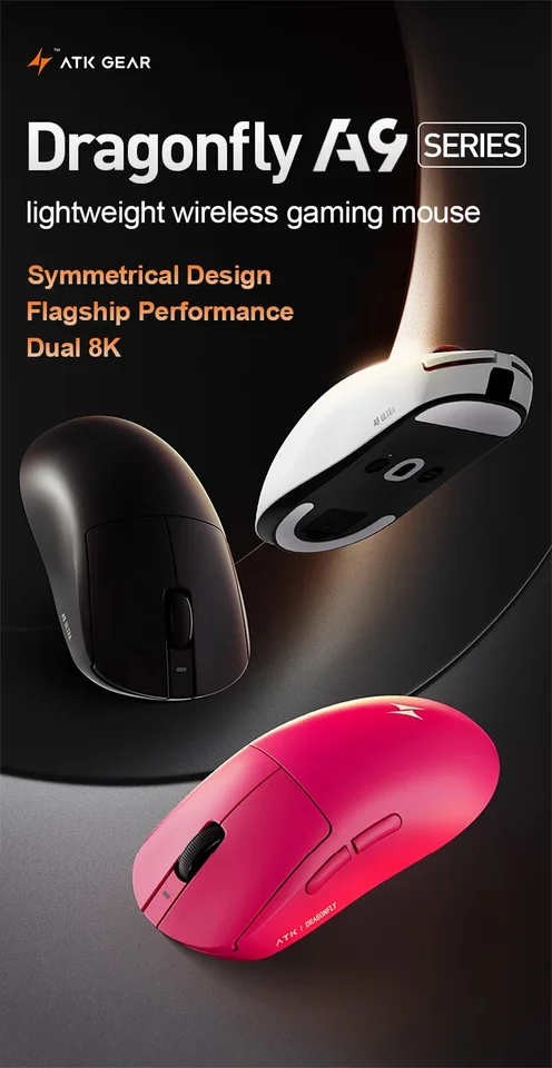 ATK Dragonfly A9 Plus Gaming Mouse 8K Polling Wireless