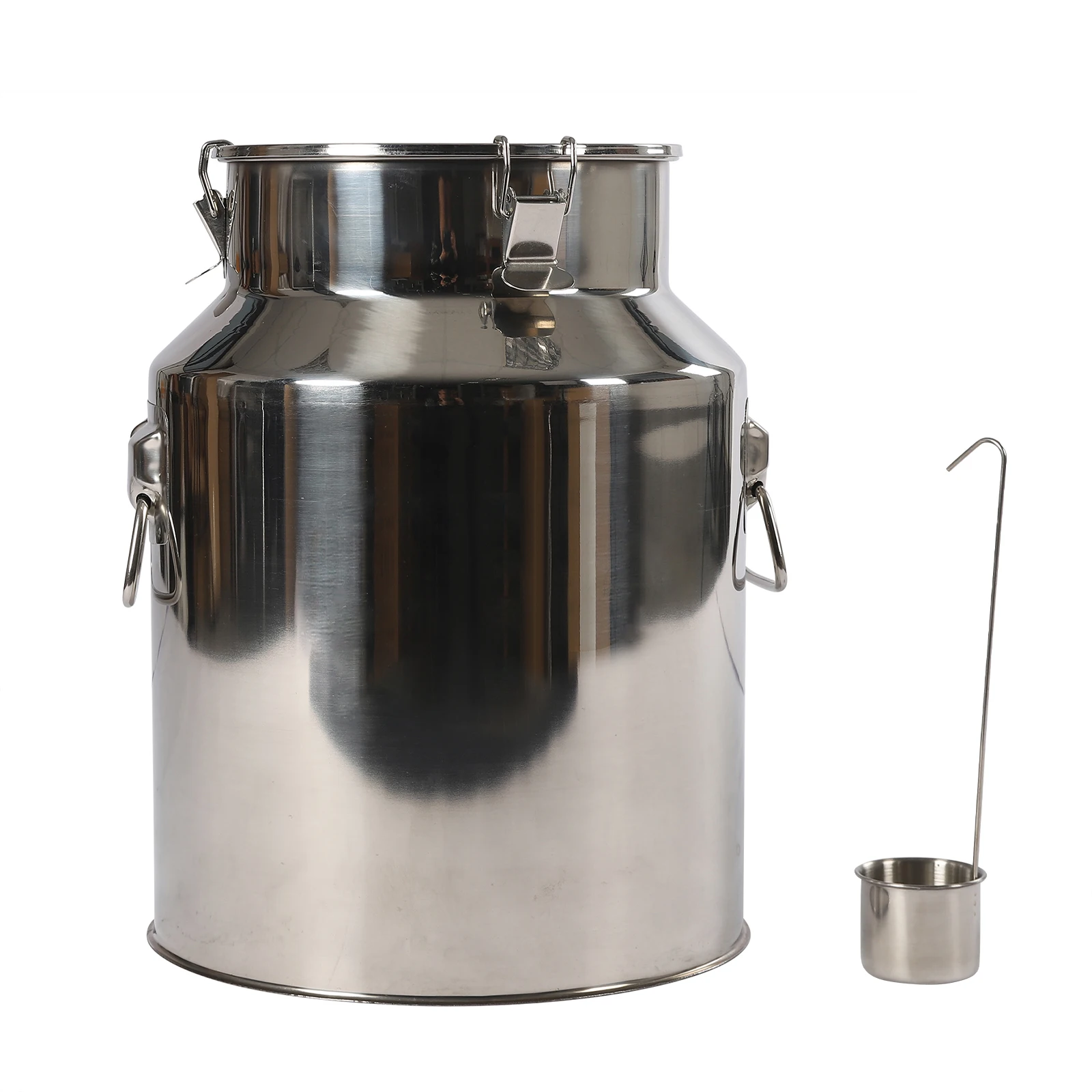 28L/6,16Gal 201 Edelstahl-Zylinder Luftdichte Milchkanne Rostfrei zur Aufbewahrung von Wasser, Milch, Wein, Käse, Sahne, Mehl – Detail 1