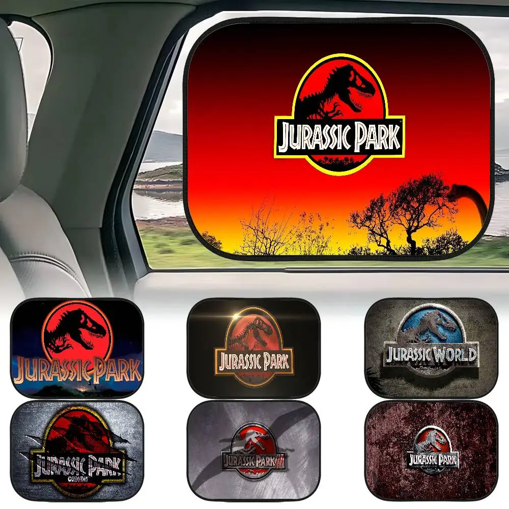 

J-Jurassic Park логотип автомобильные солнцезащитные чехлы универсальная автомобильная занавеска авто окно солнцезащитный козырек аксессуары