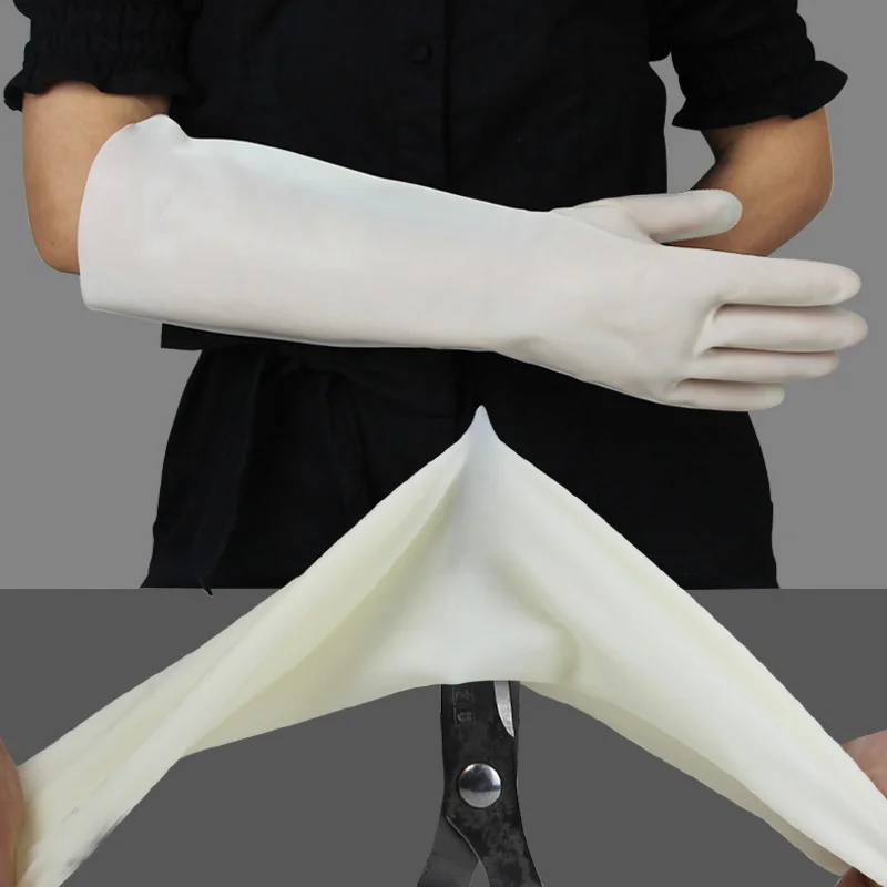 Acid and Alkali Resistant Kitchen Clean Tools Waterproof Dishwashing Durable Rubber Nitrile Gloves No Deformation
