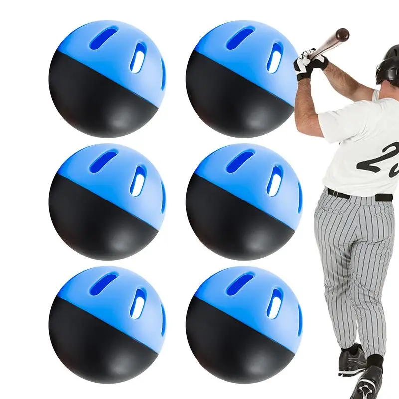 

Batting Practice Balls 2.9inch EVA Soft Training Baseballs For Indoor Play 6pcs High Density Hitting Supplies Multifunctional