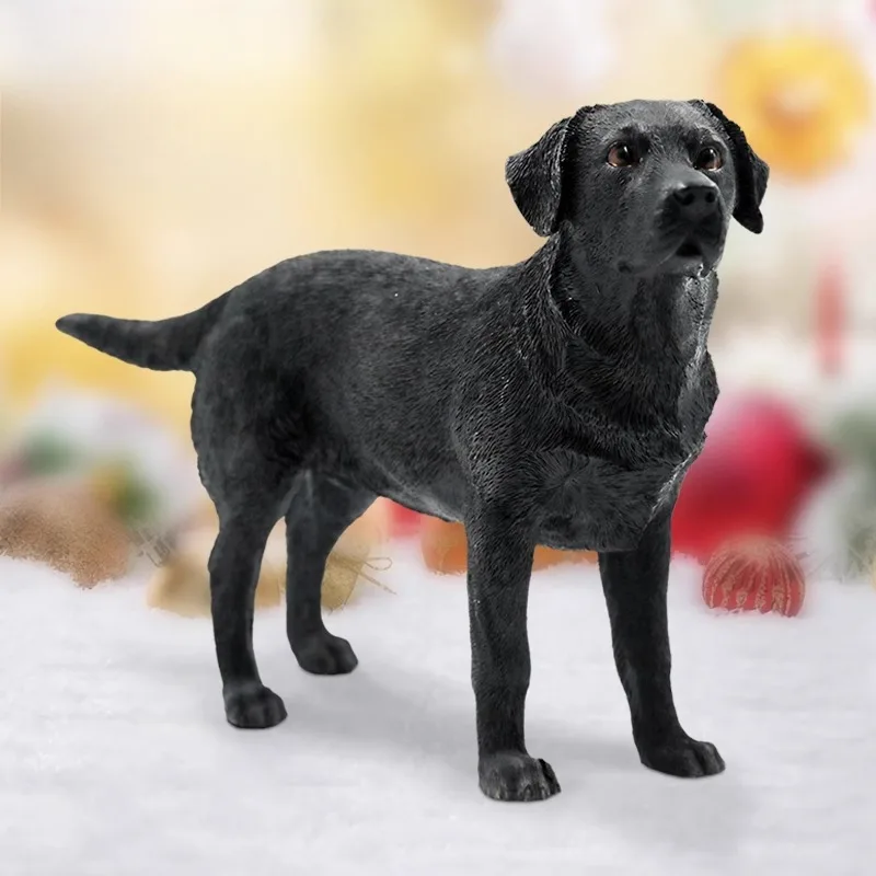 1/6 Scale Resin Black Labrador Retriever Simulation Dog Model Scene Props for 12Inch Soldier Action Commemorative Collection