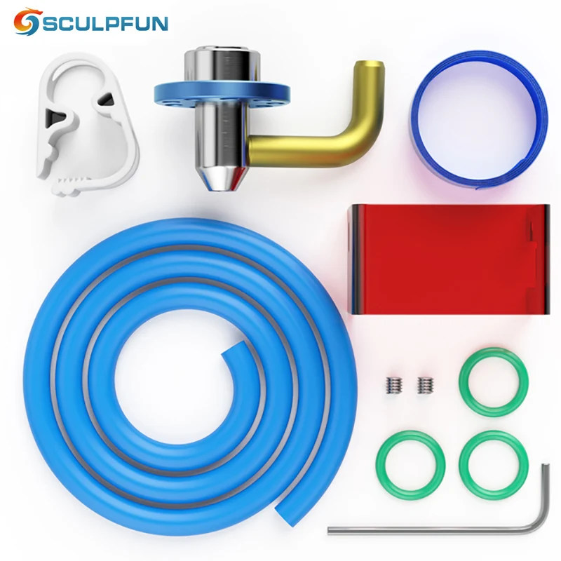 

SCULPFUN S9 Air Assist Nozzle Kit High Speed Air Assist Fits S9 Lasers Full Metal Structure Easy to Install