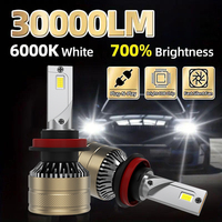 Heyword 2PCS Car Lights H7 H4 H1 9006 H11 9005 Super Bright LED Headlights High Low Beam Fog Light Bulb White 6000K 12V