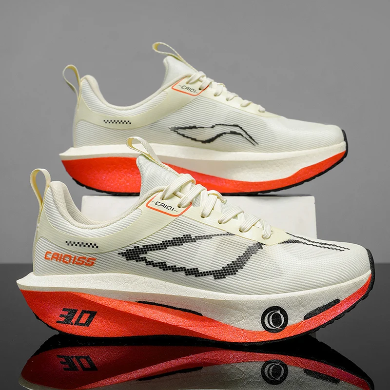 

Men's Road Running Shoes - Stylish Geometric Patterns, Unisex, Breathable Mesh Upper and Durable Non-Slip Sole, Lace-Up Closure, Low-Cut Design, Suitable for Outdoor Activities in All Seasons, Outdoor Running Shoes | Geometric Pattern Shoes | Lace-Up Clos