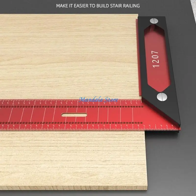 

U2JC 320/420mm Carpenter Measuring Tools L-Type Hole Ruler Line Drawing Marking Gauge