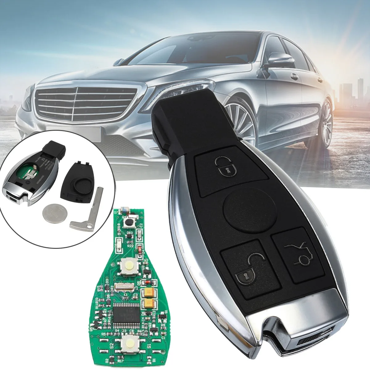 Car 3 Button Smart Remote Key 433MHz BGA for