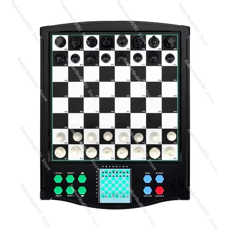 

Self-Teaching Electronic Chess Board with Voice Guidance in English and German, Magnetic Pieces for Beginners