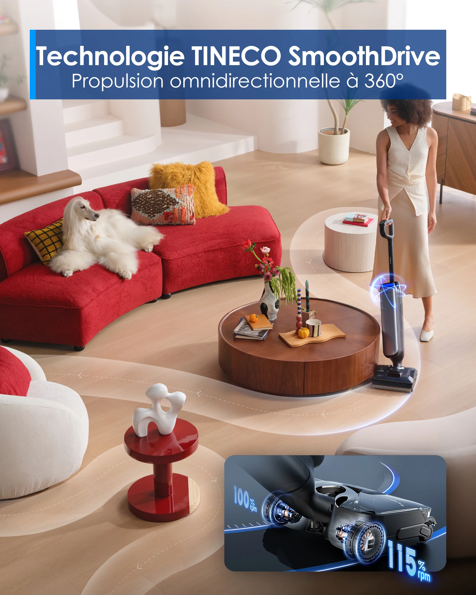 Tineco Floor One S9 Artist Aspirator, 22 kPa sugeevne, 360° product image 5