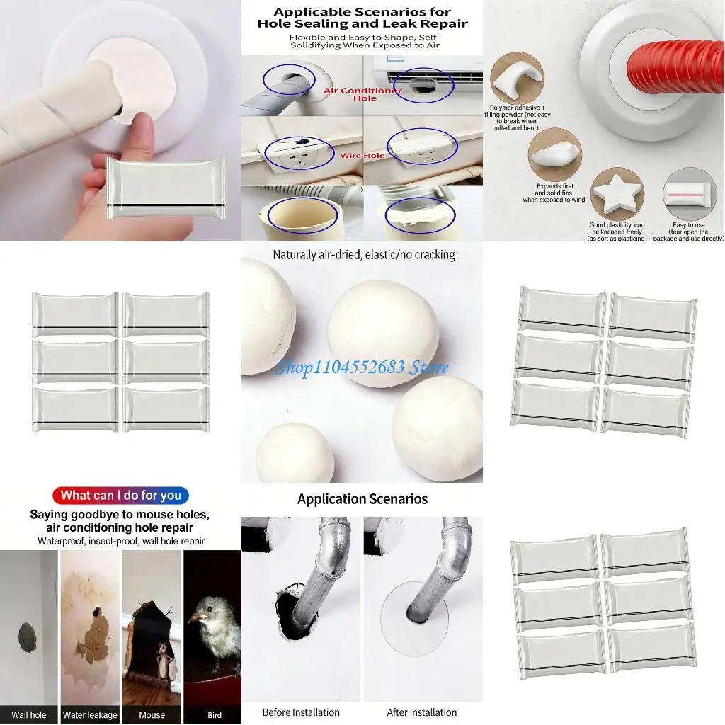 

Y6GD 3pack Leakproof Flexible Sealant Putty for Drain Stoppers in Wet Areas