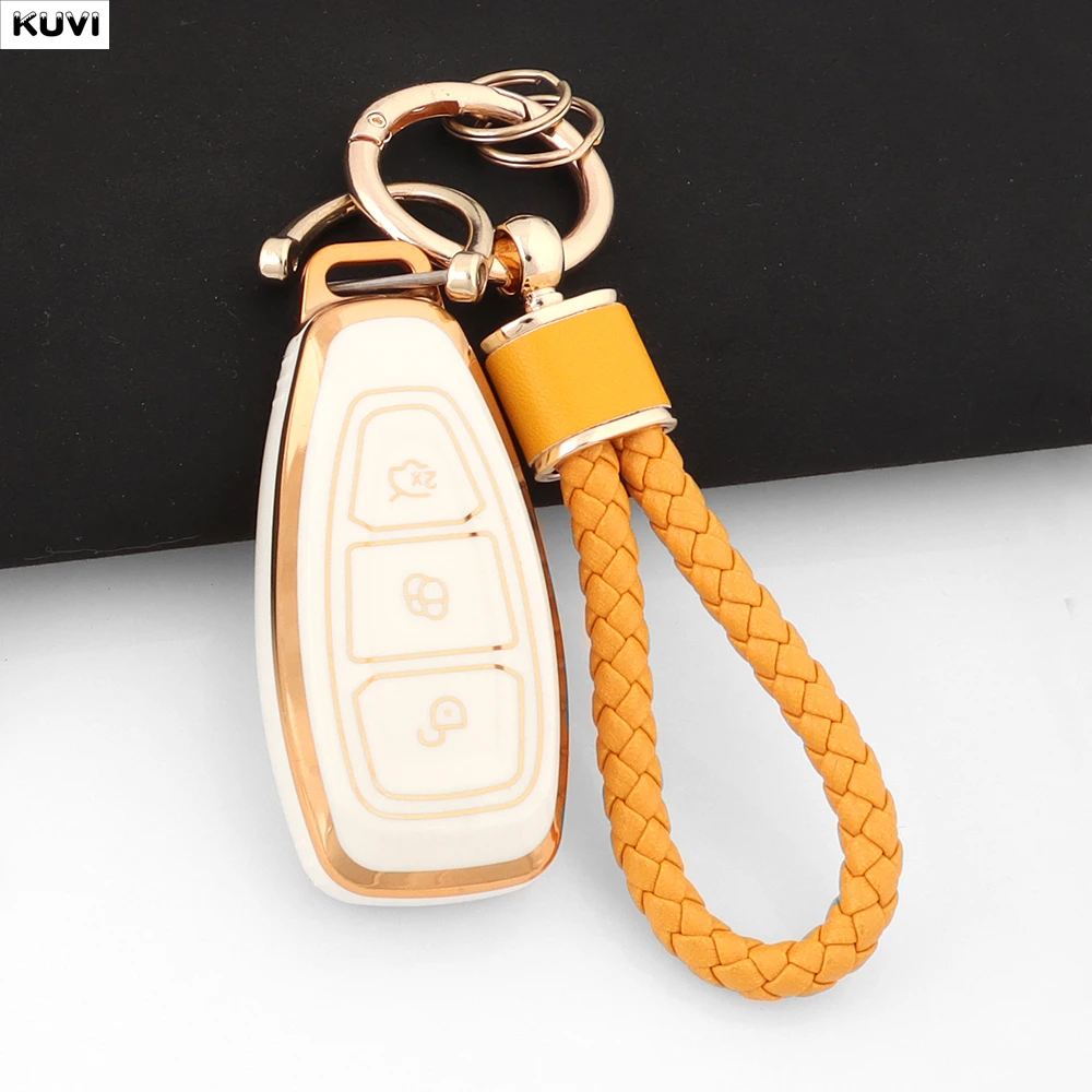TPU Auto-Smart-Key-Schutzhülle für Ford Fiesta Focus 3 4 Mondeo Ecosport Kuga Focus C-Max ST Escape Schlüsselschutzhalter